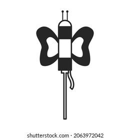Firecracker vector icon.Black vector icon isolated on white background firecracker .