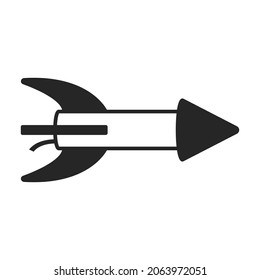 Firecracker vector icon.Black vector icon isolated on white background firecracker .