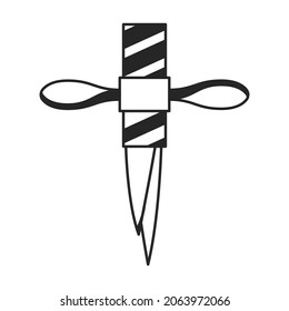 Icono vectorial de Firecracker.Icono vector negro aislado en el petardo de fondo blanco.