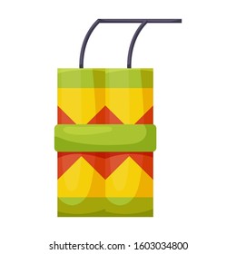 Firecracker vector icon.Cartoon vector icon isolated on white background firecracker .