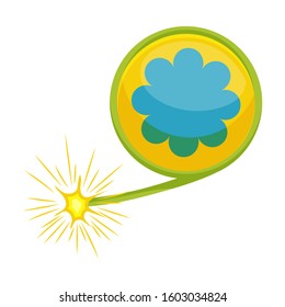 Firecracker vector icon.Cartoon vector icon isolated on white background firecracker .