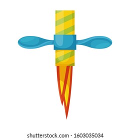 Firecracker vector icon.Cartoon vector icon isolated on white background firecracker .