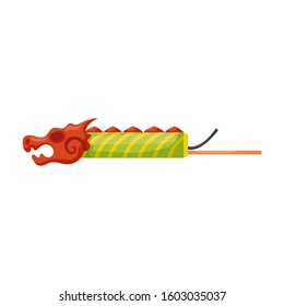 Firecracker vector icon.Cartoon vector icon isolated on white background firecracker .