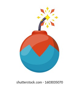 Firecracker vector icon.Cartoon vector icon isolated on white background firecracker .
