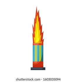 Firecracker vector icon.Cartoon vector icon isolated on white background firecracker .