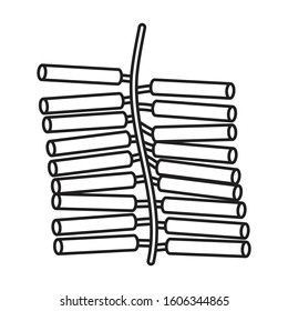 Firecracker vector icon.Line vector icon isolated on white background firecracker .