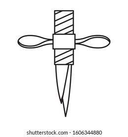 Firecracker vector icon.Line vector icon isolated on white background firecracker .