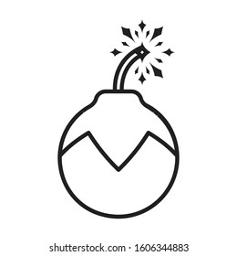 Firecracker vector icon.Line vector icon isolated on white background firecracker .