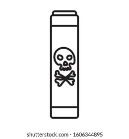 Firecracker vector icon.Line vector icon isolated on white background firecracker .