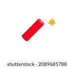 Firecracker vector isolated icon. Emoji illustration. Dynamite vector emoticon
