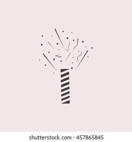Firecracker web icon. Isolated illustration