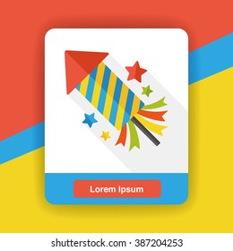 Firecrackers flat icon