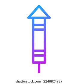 firecrackers gradient illustration vector and logo new year icon perfect. Icon sign from modern collection for mobile concept and web. Nice design perfect.