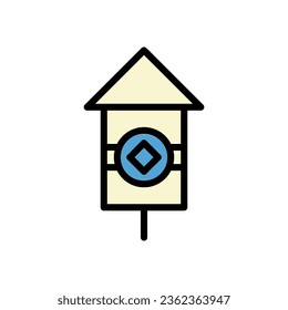 Firecrackers icon colored outline blue cream colour chinese new year vector element and symbol perfect.