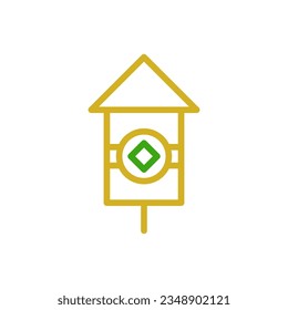 Icono de petardos duocolor amarillo color de chino nuevo año elemento vector y símbolo perfecto.