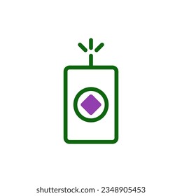 Firecrackers icon duotone green purple colour chinese new year vector element and symbol perfect.