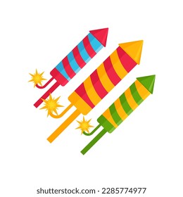 ilustración de icono de petardos. Decoración de elementos de icono de cumpleaños