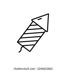 Firecrackers icon illustration. icon related to lunar new year. asian traditional. line icon style. Simple vector design editable