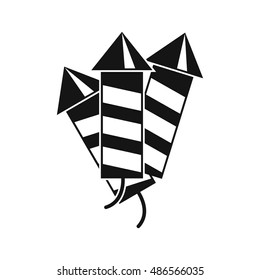 Firecrackers icon in simple style isolated on white background. Holiday symbol vector illustration