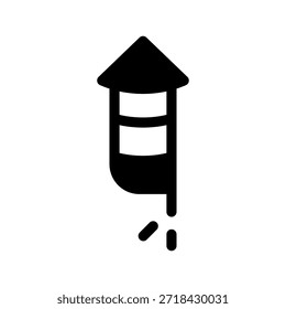 Ilustração de design de símbolo de vetor de ícone de foguetes