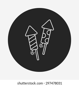Firecrackers line icon
