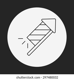 Firecrackers line icon