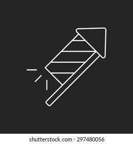 Firecrackers line icon