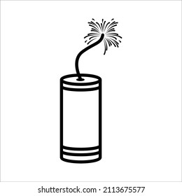 Icono de línea de petardos. Idóneo para el Año Nuevo y la Celebración de China. diseño simple editable. vector de plantilla de diseño