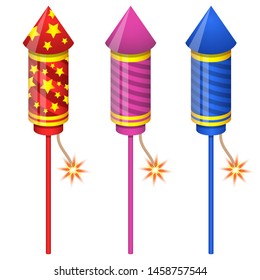 Firecrackers vector design illustration isolated on white background