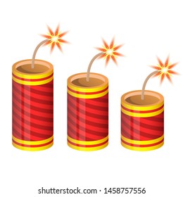 Firecrackers vector design illustration isolated on white background