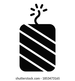 firecrackers vector glyph icon. Hindu festival, Hindu celebration icon,