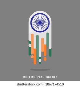 disparado de la ilustración del vector de la rueda ashoka chakra. Buena plantilla para el diseño del día nacional de la India.