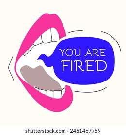 Fired banner modern colorful style