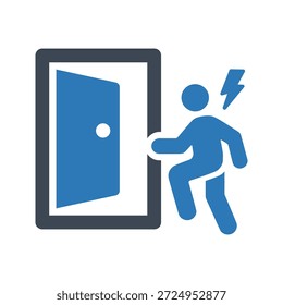 Icono de empleado despedido. Vector y glifo