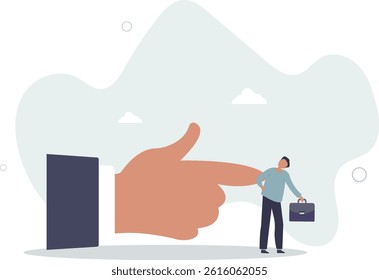 Fired employee, layoff or dismissal worker, misconduct or underperform staff, failure or trouble employment, jobless or unemployment concept.flat character life .