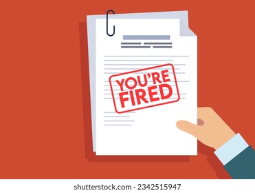 fired employee vector illustration design