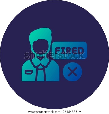 Fired Glyph Circle Gradient Icon
