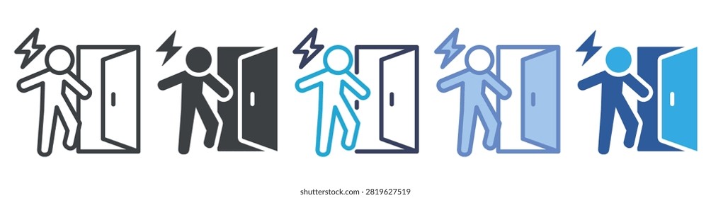 Fired icon set multiple style collection