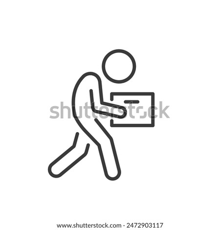 fired from job icon, job search, human resources, downsizing unemployment concept, dismissed businessman is getting fired, isolated line vector illustration