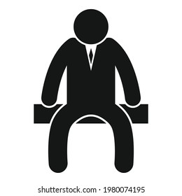 Fired jobless man icon. Simple illustration of Fired jobless man vector icon for web design isolated on white background