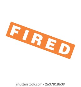 Fired Letter Rubber Stamp Template Design