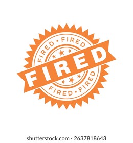 Fired Letter Rubber Stamp Template Design