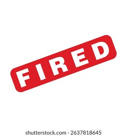 Fired Letter Rubber Stamp Template Design