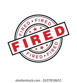 Fired Letter Rubber Stamp Template Design