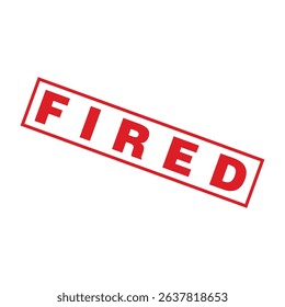 Fired Letter Rubber Stamp Template Design