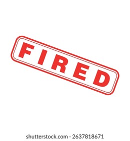Fired Letter Rubber Stamp Template Design
