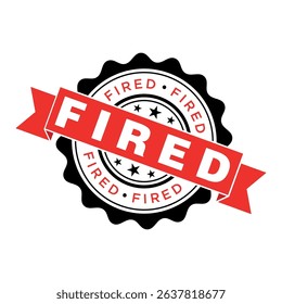 Fired Letter Rubber Stamp Template Design