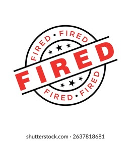Fired Letter Rubber Stamp Template Design