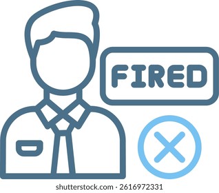 Fired Line Two Colour Icon