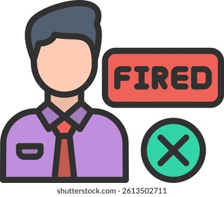 Fired Outline Filled Style Icon